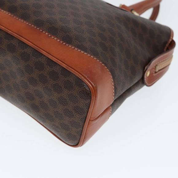 CELINE Macadam Canvas Hand Bag PVC Leather Brown Auth yk13181 - Picture 14 of 16